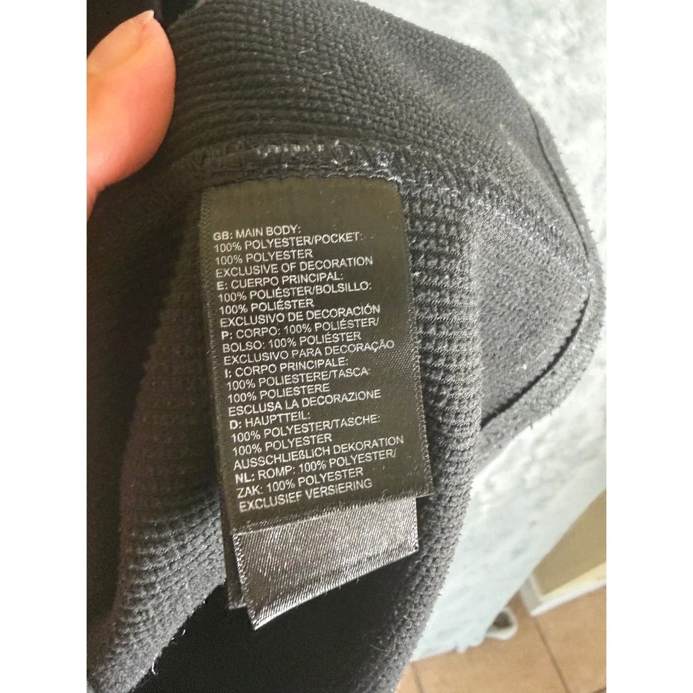 THE NORTH FACE Mens XL Black WindWall Softshell Vest Full Zip Fleece Lined